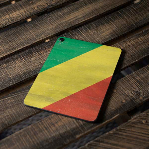 Republic of the Congo Flag Distressed Apple iPad Pro Skin